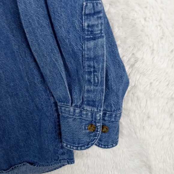 Vintage Sturgis 2001 Mens Shirt Button Down Denim Blue Embroidered Pockets Large - Picture 7 of 12